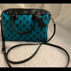 CoachTeal Shoulder/Hand Bag
